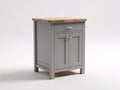 Aparadores 70x40x90 cm - madera gris y marrón - 2 puertas y 1 cajón - estilo moderno rústico