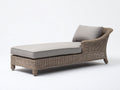 Tumbonas de ratán sintético 178x72x76 cm para jardín - beige gris diseño alargado