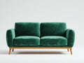 Sofá 2 plazas tapizado terciopelo 180x85x85 cm para salón - verde diseño moderno