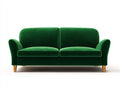 Sofás 2 plazas terciopelo verde 135x78x82 cm para salón - diseño moderno