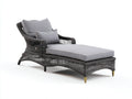 Tumbonas 165x70x82 cm - ratán negro y gris - estilo clásico para exterior