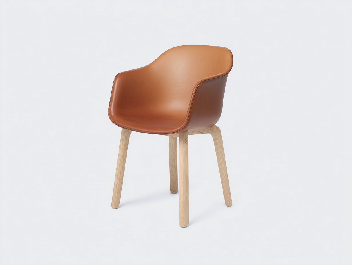 Sillas de comedor marrón claro 58x56x81 cm para comedor - diseño moderno con reposabrazos