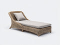 Tumbonas 170x70x78 cm - ratán marrón y beige - estilo natural para exterior